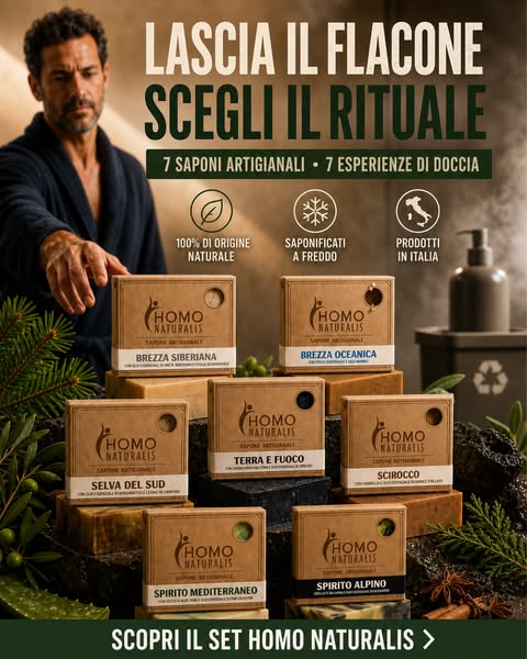 Saponi uomo 100% naturali