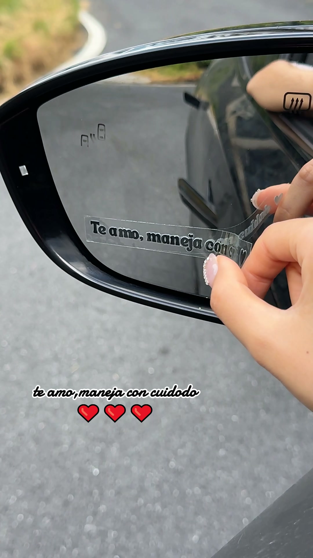 Te Amo Maneja Con Cuidado Calcomanías para Espejo Retrovisor del Auto