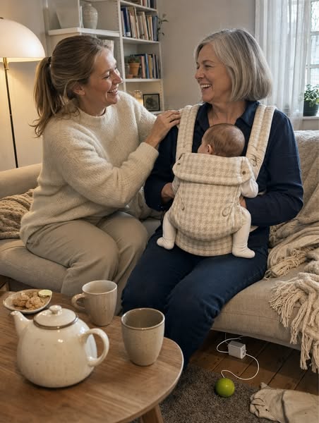 Baby tæt. Hænderne fri