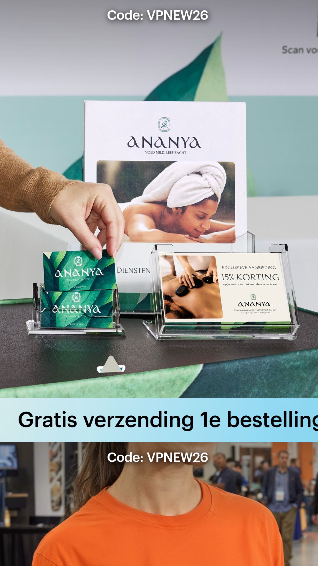Gratis verzending bij je eerste order