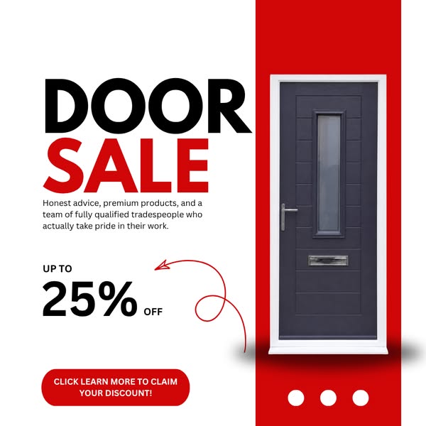 25% OFF WINDOWS & DOORS