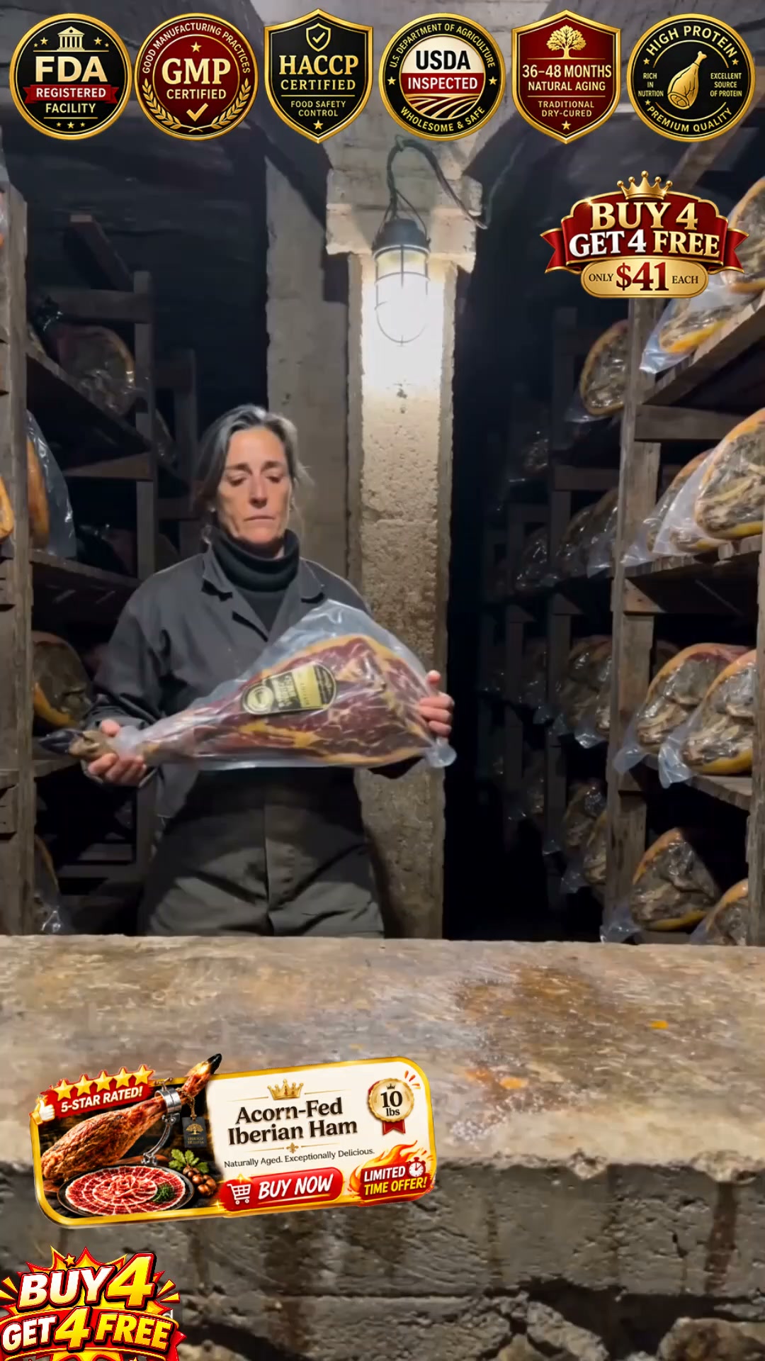 Rare Spanish Ibérico Ham — Only $41 Today!