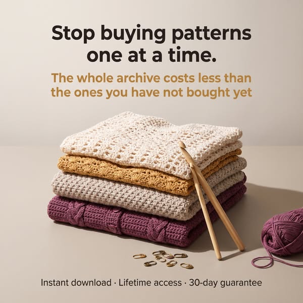The Complete 500 Crochet pattern Vault - 10 categories - Lifetime access