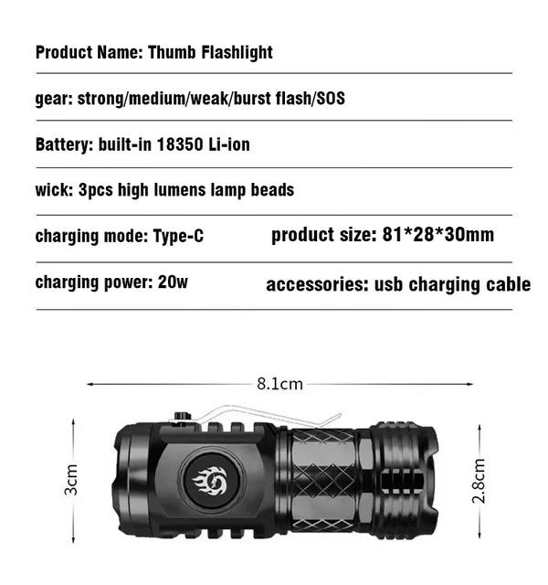 Mini Flash Super Power Flashlight