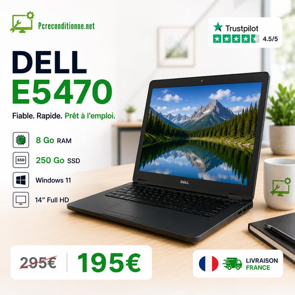 Trustpilot 4,5/5 | Dell E5470 à 195€