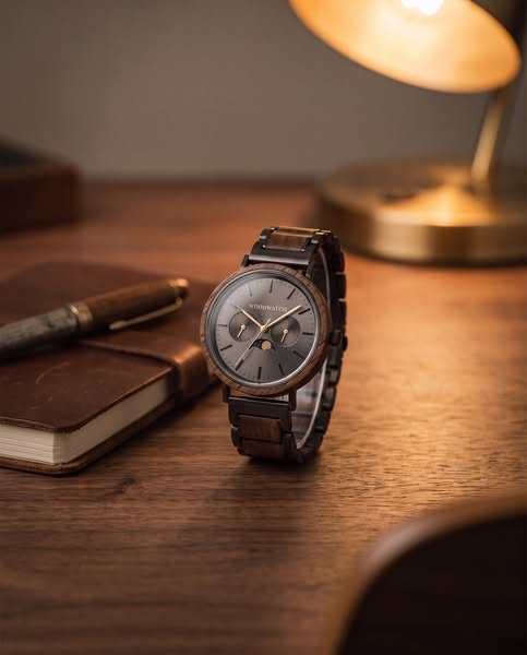 Drewniany zegarek Iron Walnut
