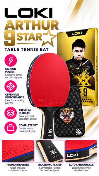 LOKI Arthur 9-Star Carbon Bat