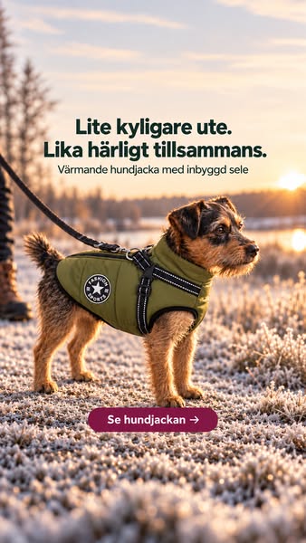 Hundjacka med inbyggd sele