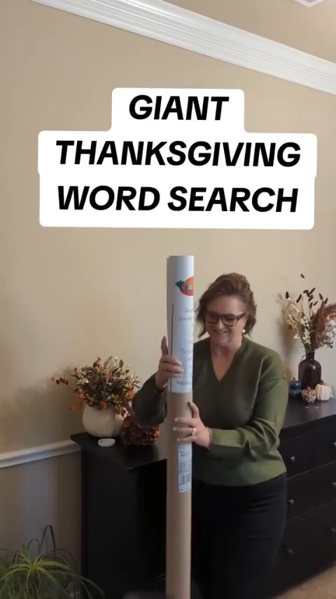 Jumbo Thanksgiving & Christmas Word Search Poster – Giant 36"x24" Wall Game!