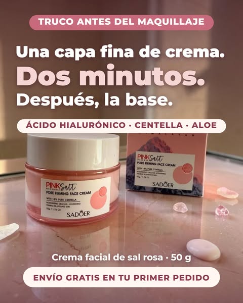 Crema facial de sal rosa