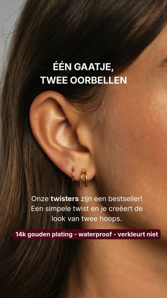 1 gaatje, 2 oorbellen