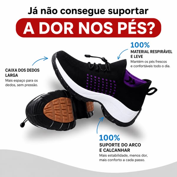 Mais de 8 horas de pé sem dores nos pés!