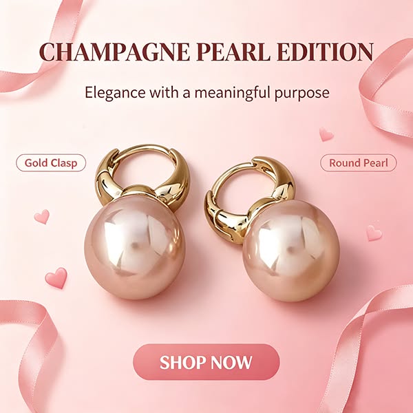 Support Breast Cancer Awareness | Blush Pearl Earrings | Buy 1 Get 1 Free Today