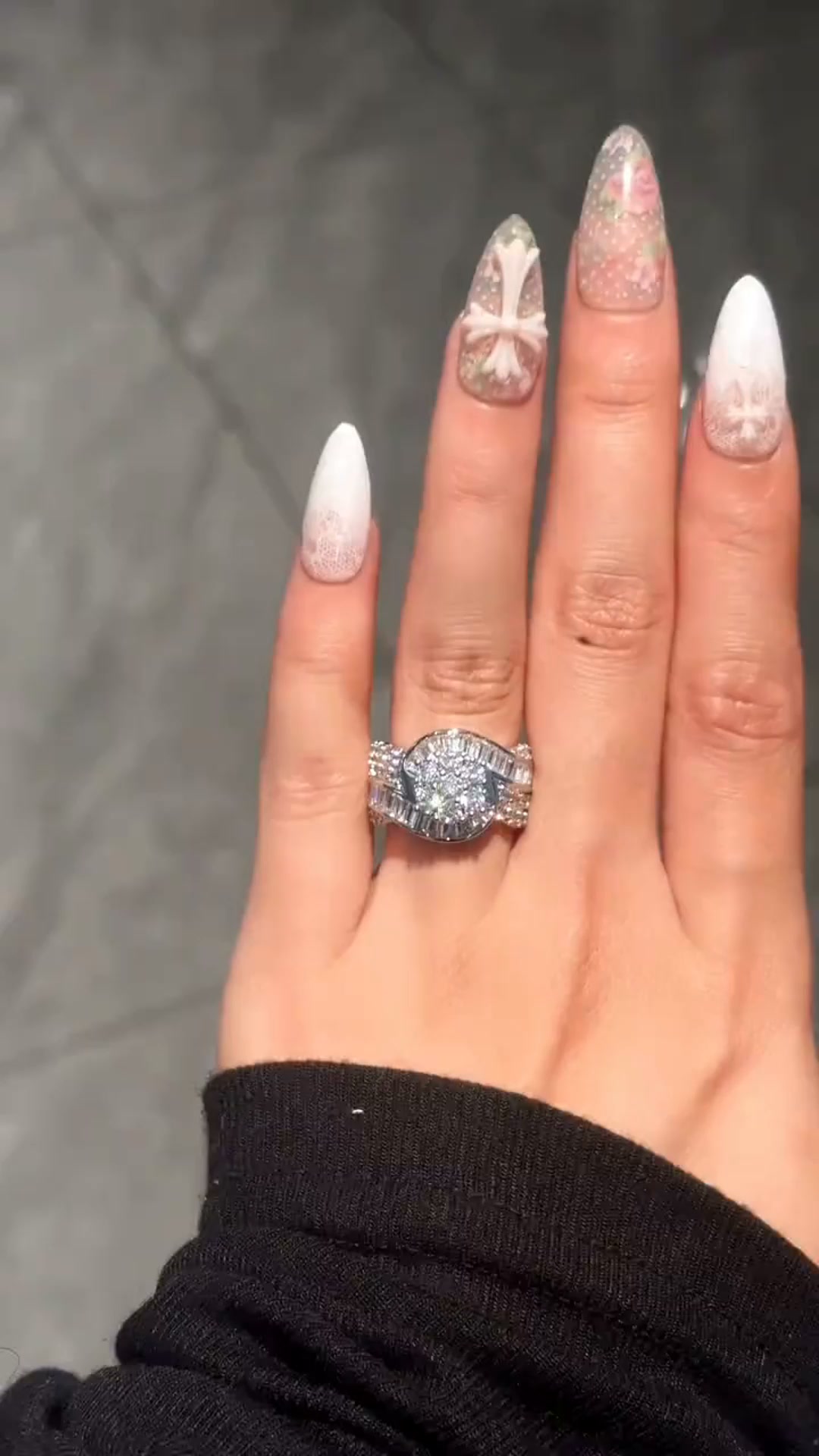 Swirl Cluster Zircon Ring