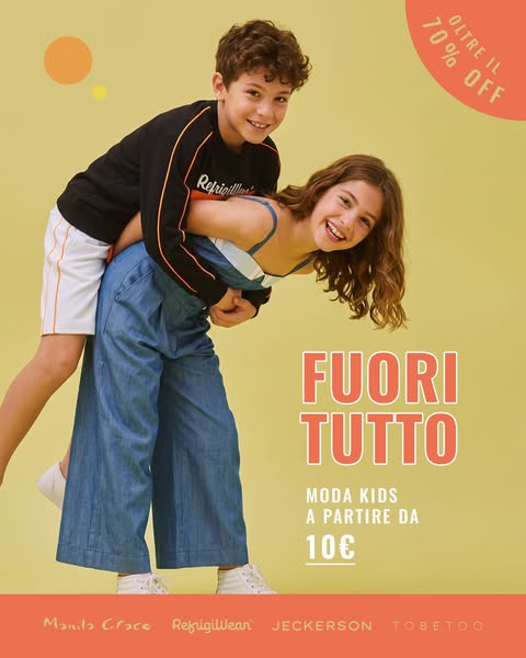 Moda kids firmata a partire da 10€