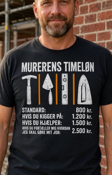 Murerens Timeløn – sjov håndværkergave