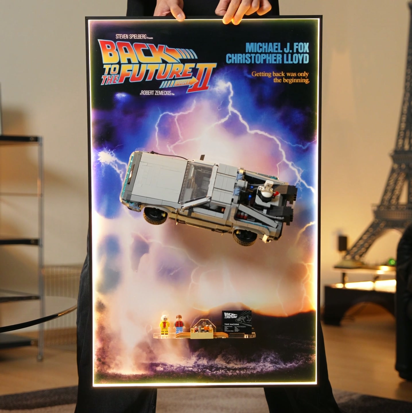 Wall Display Frame For LEGO® Back to the Future Time Machine