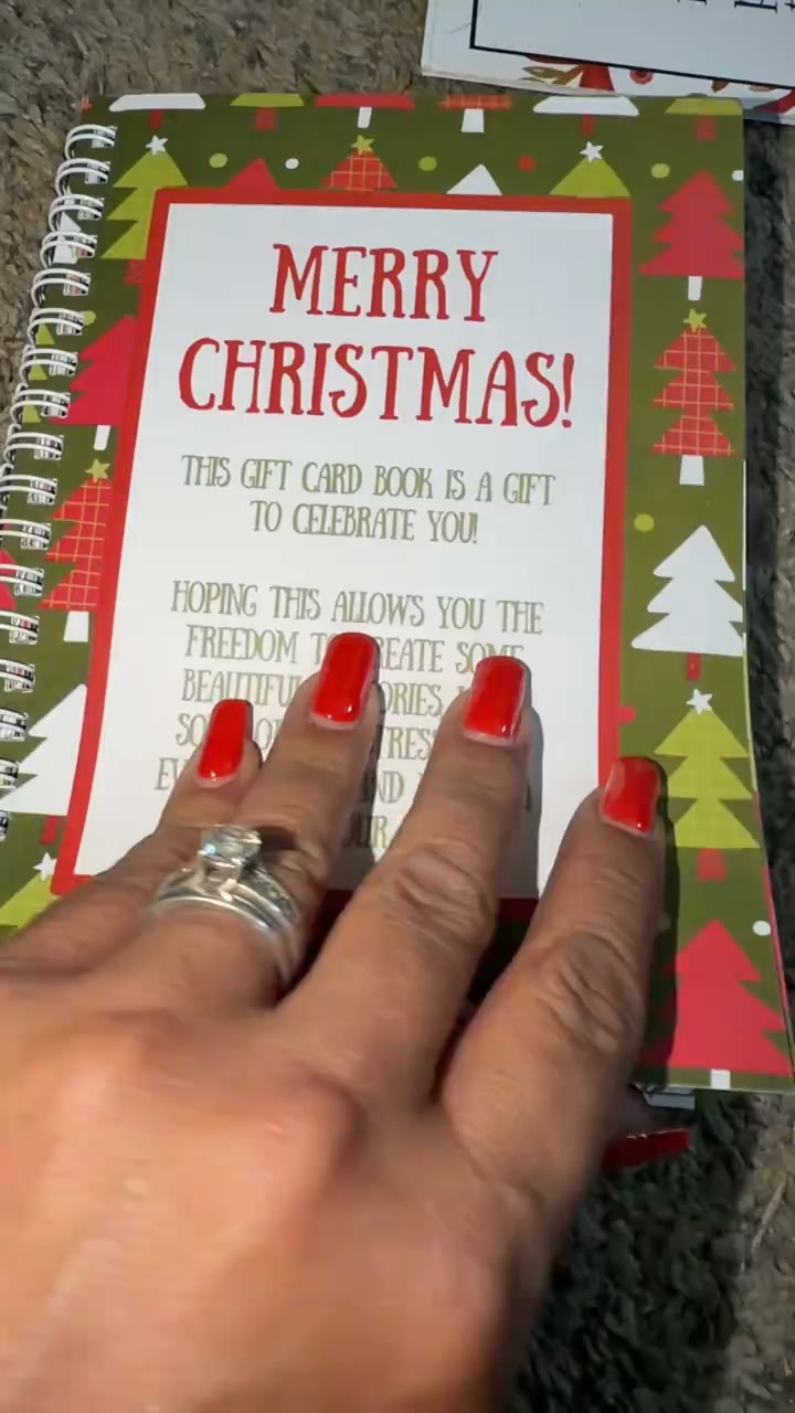 DIY Spiral Bound Merry Christmas Gift Card Album