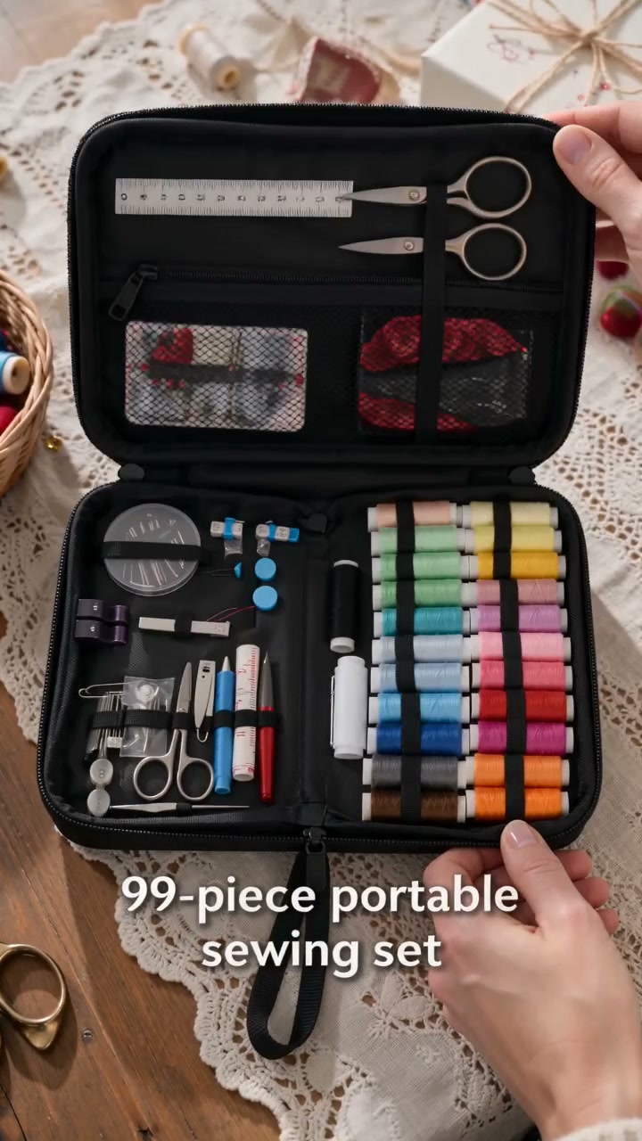 Custom Name Birth Month Flower Sewing Tool Set