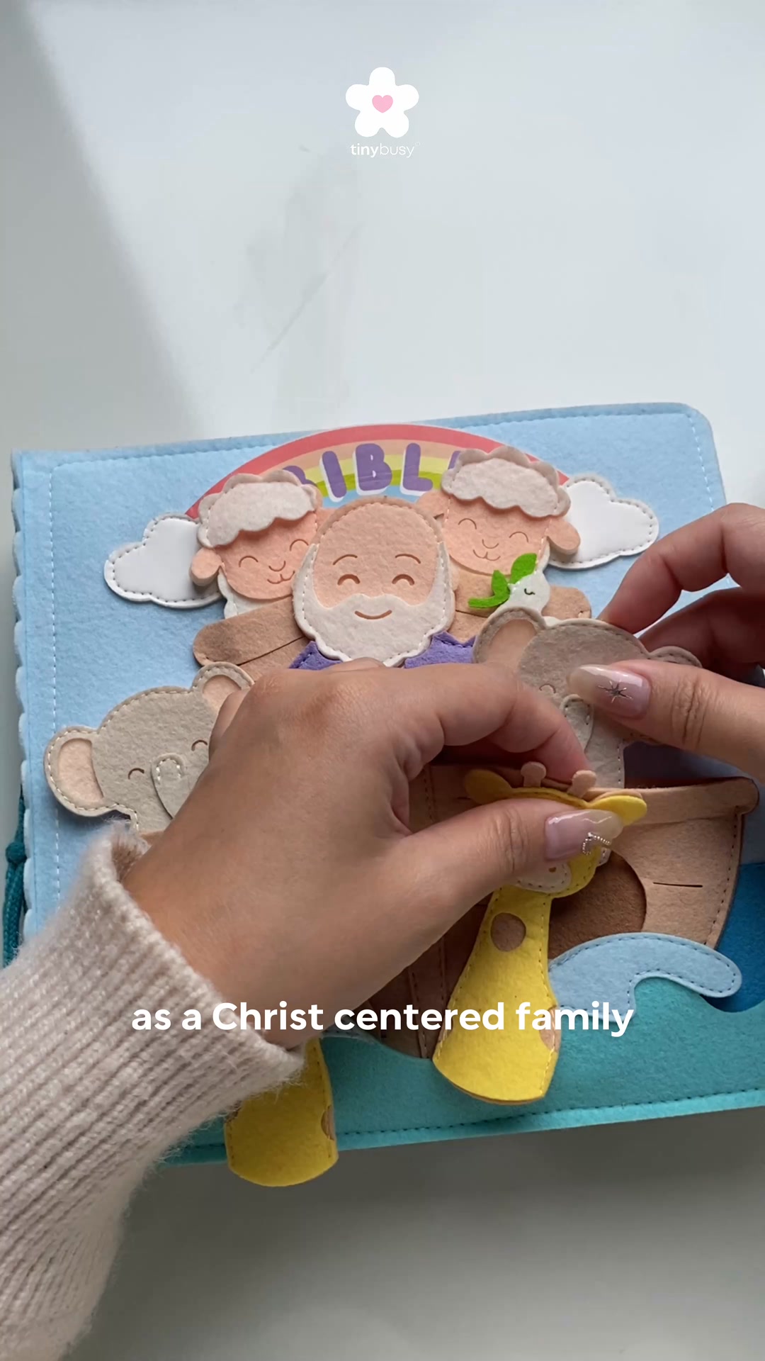Bible Quiet Book Gifts for Christian Families Handmade Educational Faith Based Learning Fine Motor Skills