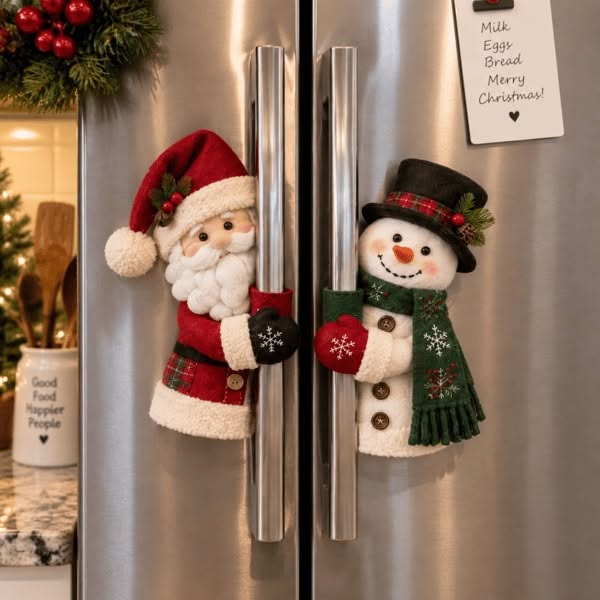 Christmas Santa & Snowman Handle Huggers – Set of 2
