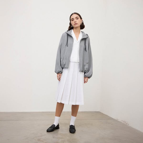Pleated Midi Skirt