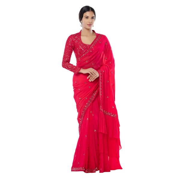 Pink Saree Set