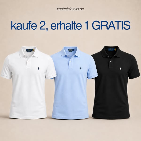 Kaufe 2 Poloshirts, erhalte 1 GRATIS