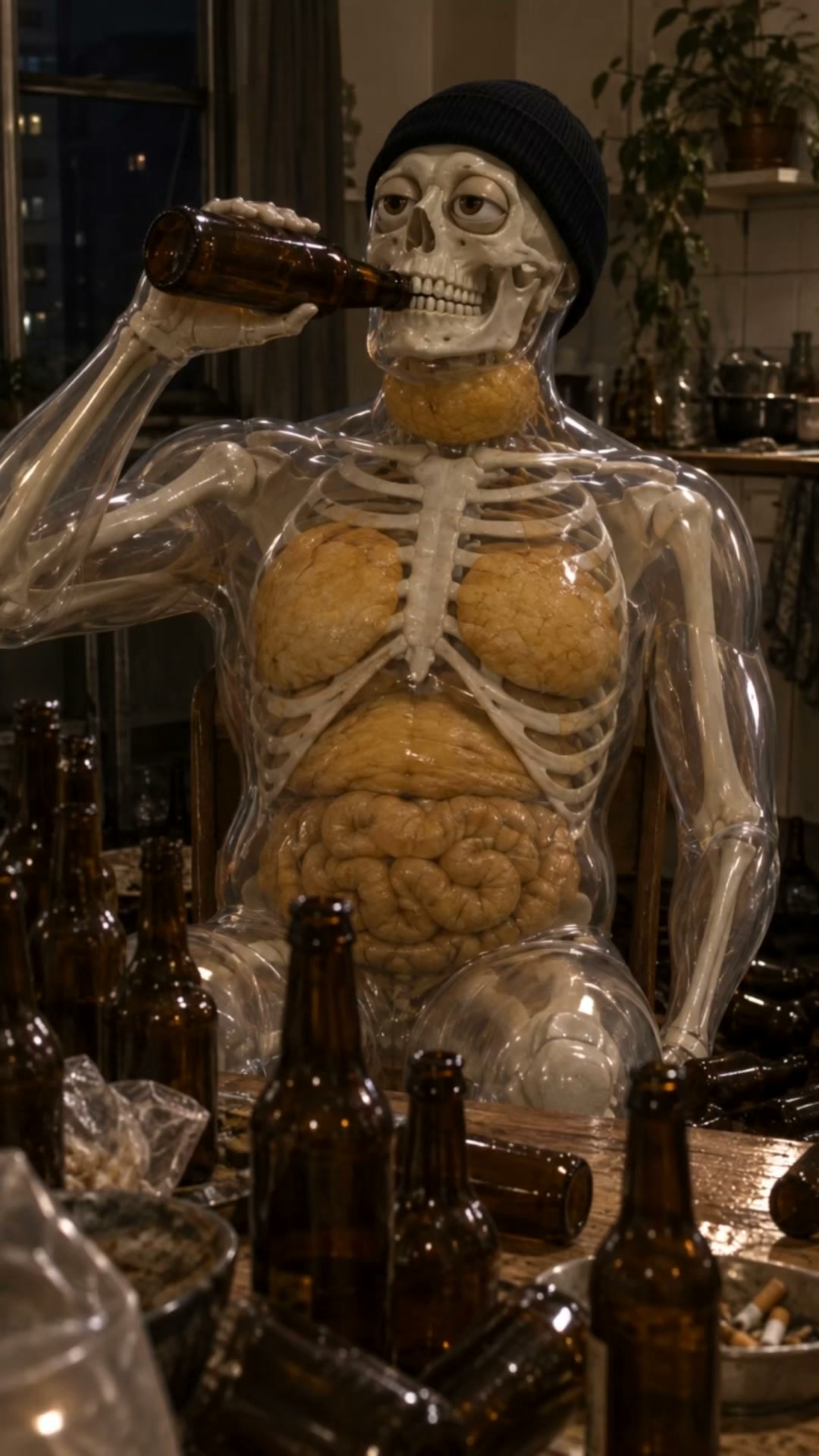 Ton bide, ce n'est pas la bière. C'est ton foie saturé.