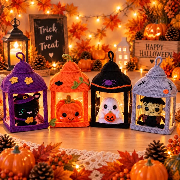 Modèle de Crochet Lanternes d’Halloween