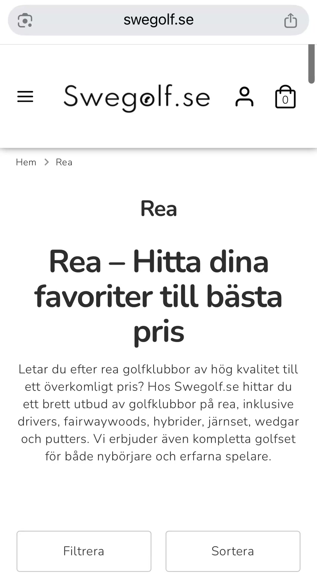 Golfpriserna faller