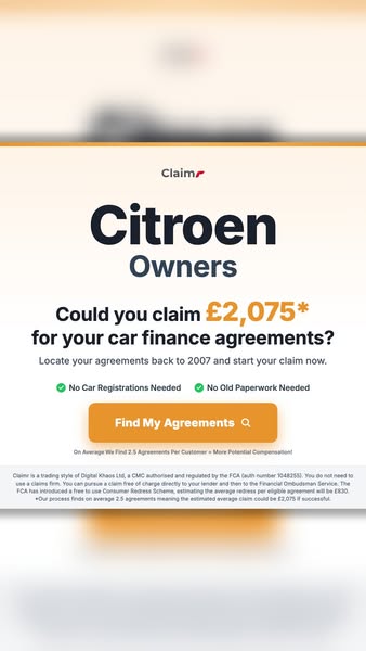 Citroen on Finance? Are you Eligible to claim?