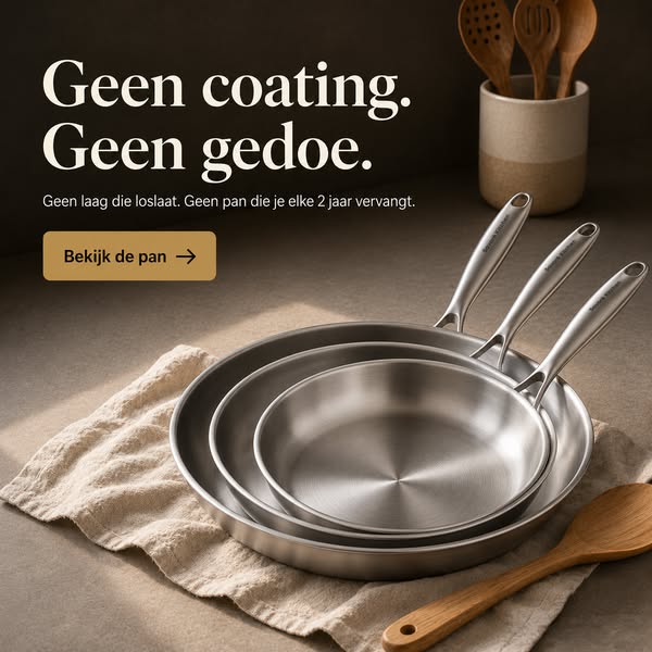 Geen coating. Geen gedoe.