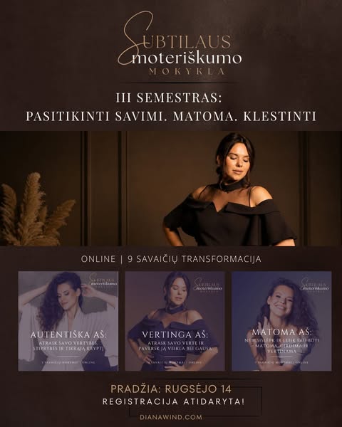 III semestras: pasitikėjimas savimi