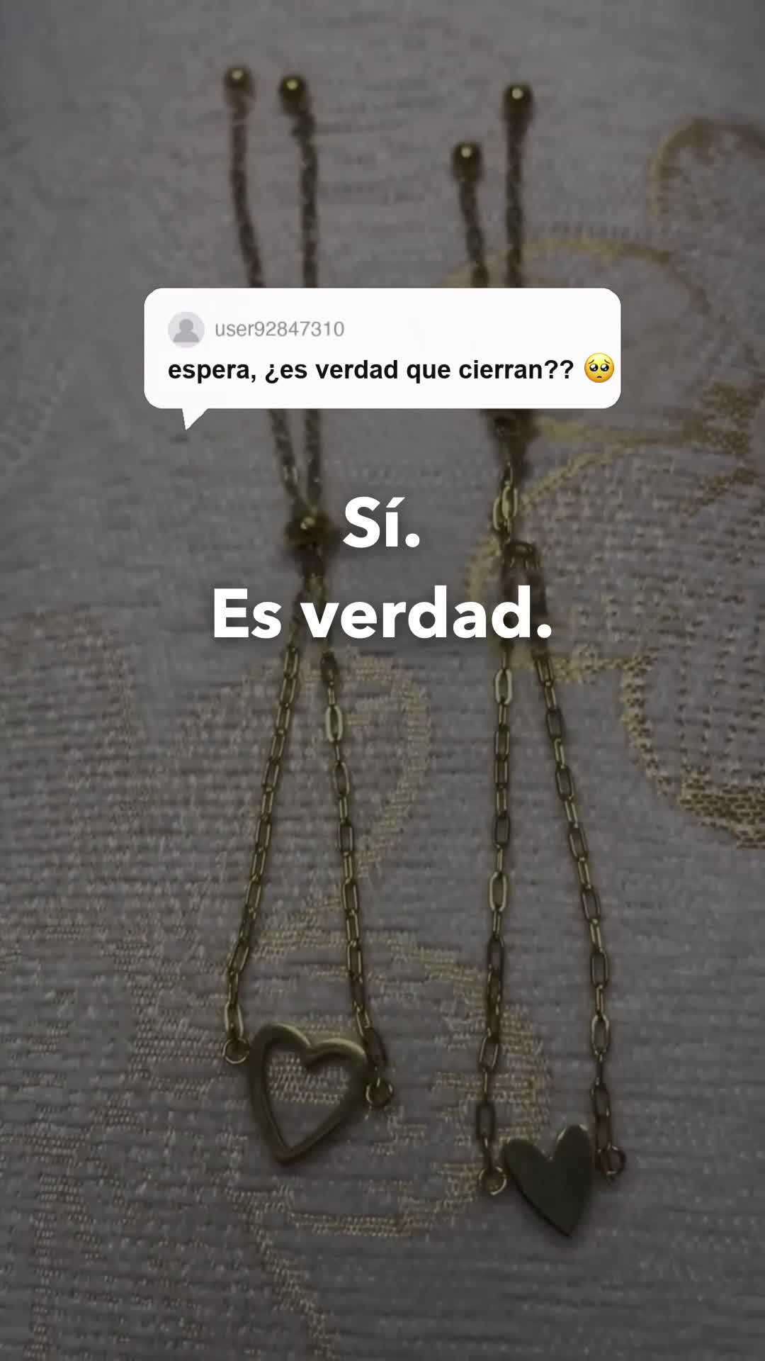 SÍ, ES VERDAD. CERRAMOS