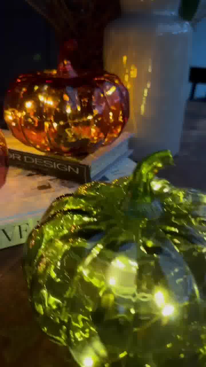 Smukke LED Græskar i glas– Fra KUN 149 kr.