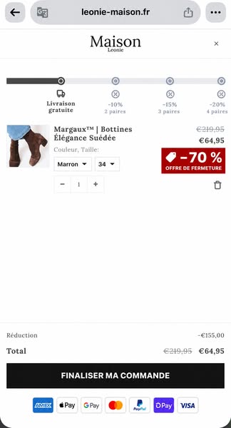 Dernières bottines disponibles