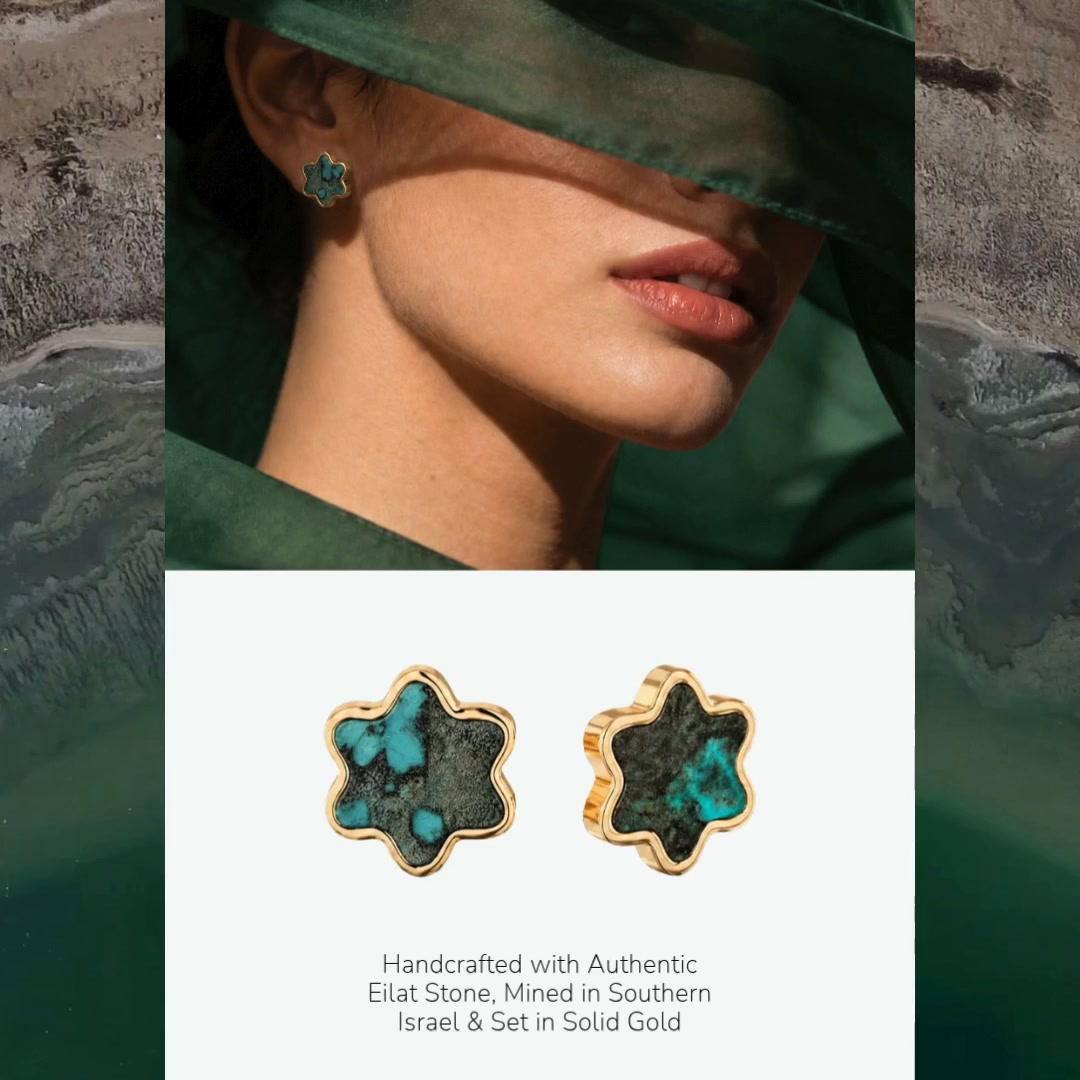 A piece of Israel Set in 14k Gold