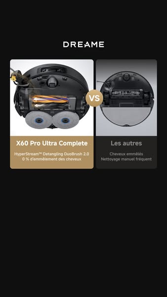 Robot aspirateur Dreame X60 Pro Ultra Complete