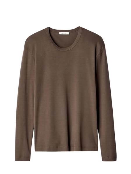 LEMAIRE TOPWEAR UNISEX RIB LONG SLEEVE TOP TS0003 LJ1016 BR516 CAROB