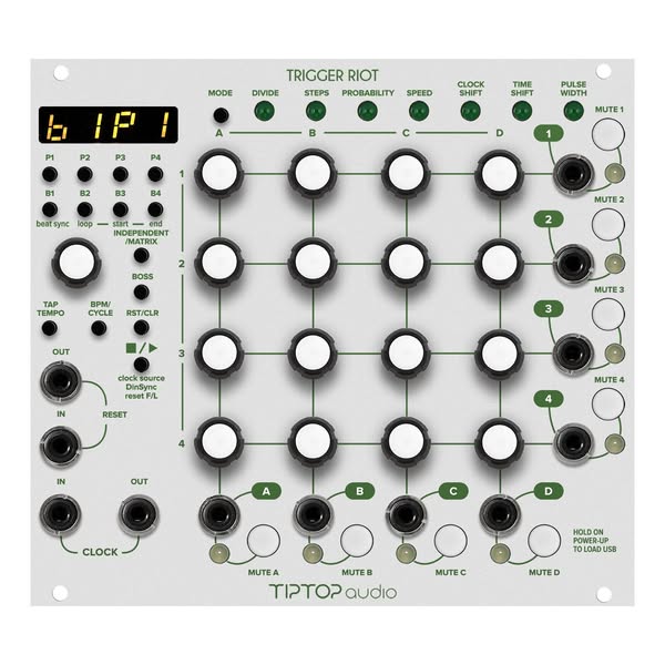 TipTop Audio Trigger Riot Eurorack Sequencer Module (White) - €525