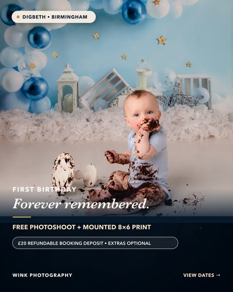 Free Birmingham cake smash + print