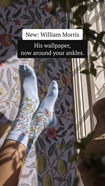 Famous wallpaper, now as socks
