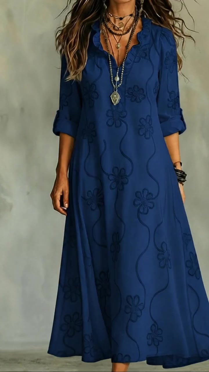 Sienna Buikcamouflerende Bloemen Zomerjurk
