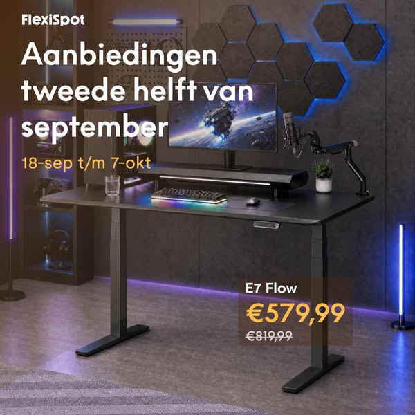 E7 Flow — Nu €579,99 | T/m 7 okt.