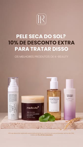 10% extra em toda a K-Beauty até 30 de setembro