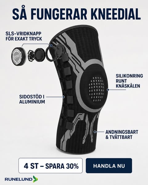 Knäortos med justerbart stöd