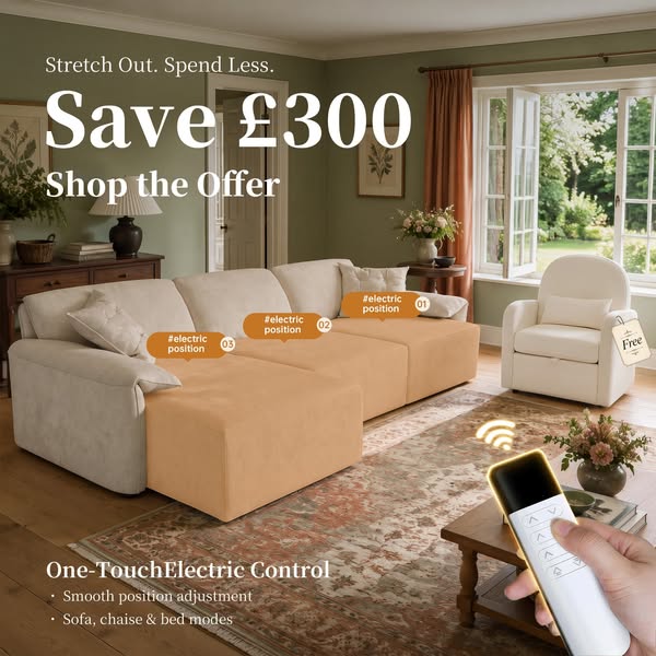 Remote-Control Modular Sofa Bed for Flexible Living