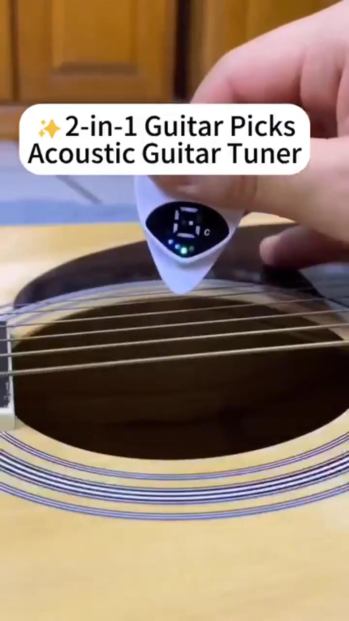 2-in-1 Guitar Picks-Acoustic Guitar Tuner