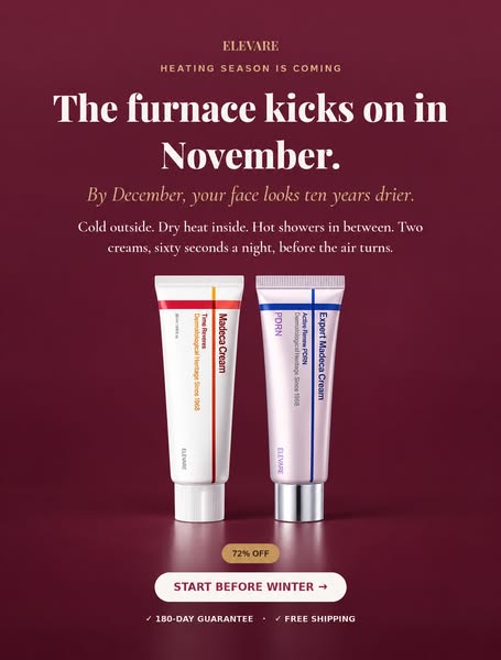 Two Pharmaceutical-Grade Creams. One 60-Second Routine. Clinically Tested Ingredients for Visibly Firmer, Younger-Looking Skin by Morning